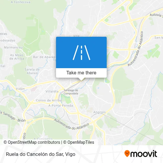 Ruela do Cancelón do Sar map