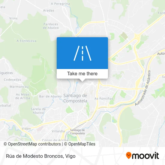 Rúa de Modesto Broncos map