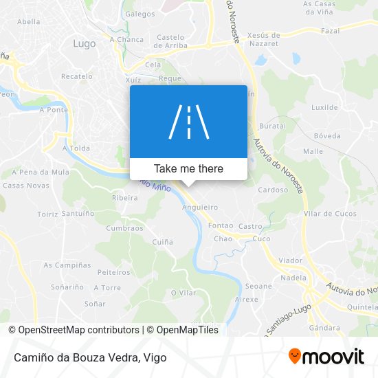 Camiño da Bouza Vedra map