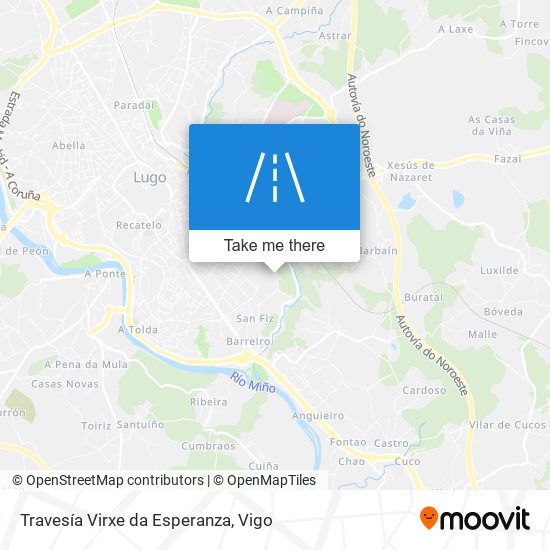 Travesía Virxe da Esperanza map