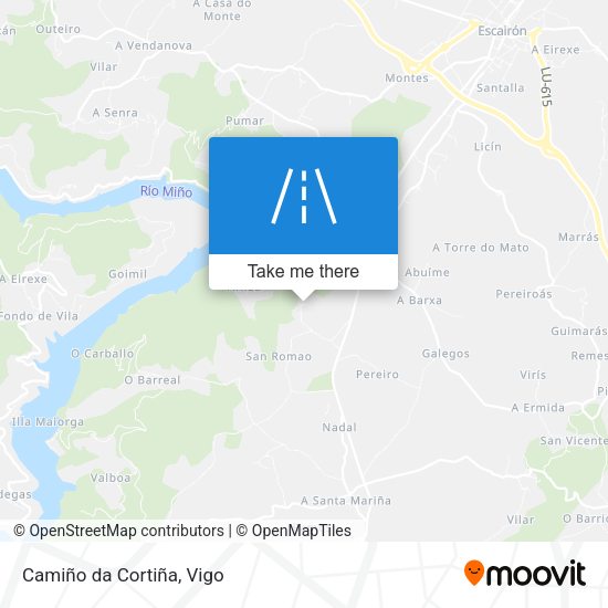 Camiño da Cortiña map