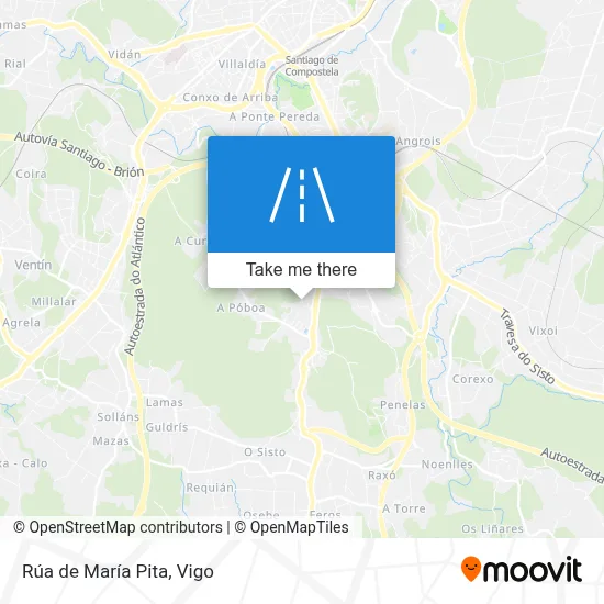 Rúa de María Pita map