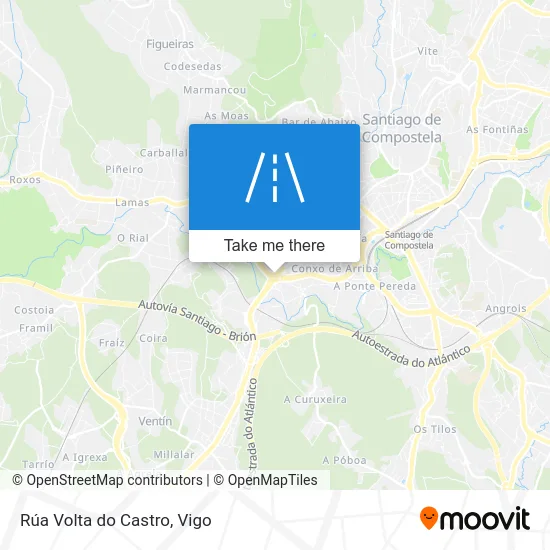 Rúa Volta do Castro map
