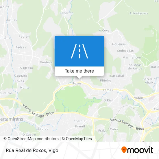 Rúa Real de Roxos map