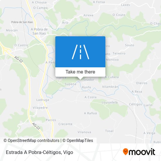 Estrada A Pobra-Céltigos map