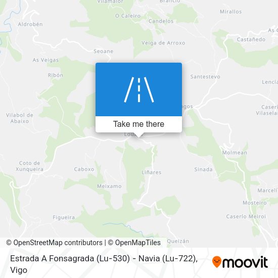 Estrada A Fonsagrada (Lu‐530) ‐ Navia (Lu‐722) map