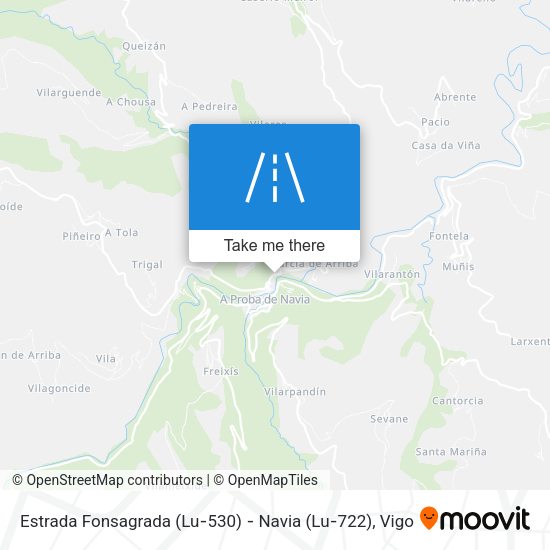 Estrada Fonsagrada (Lu‐530) ‐ Navia (Lu‐722) map