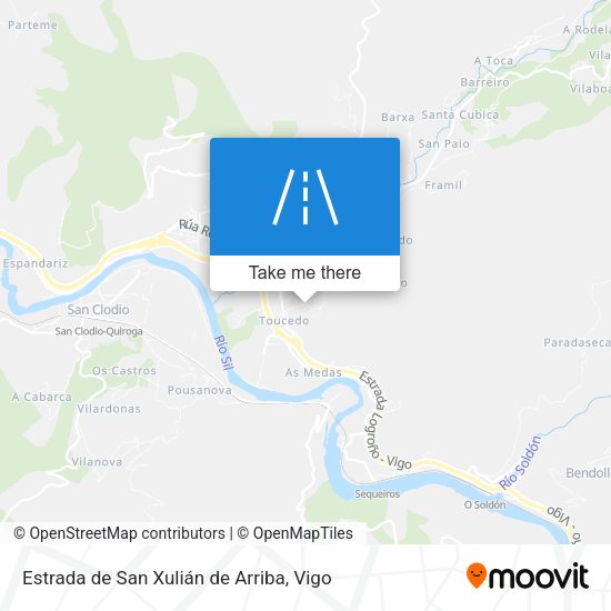 Estrada de San Xulián de Arriba map