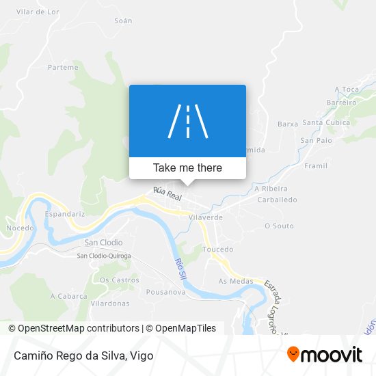 mapa Camiño Rego da Silva