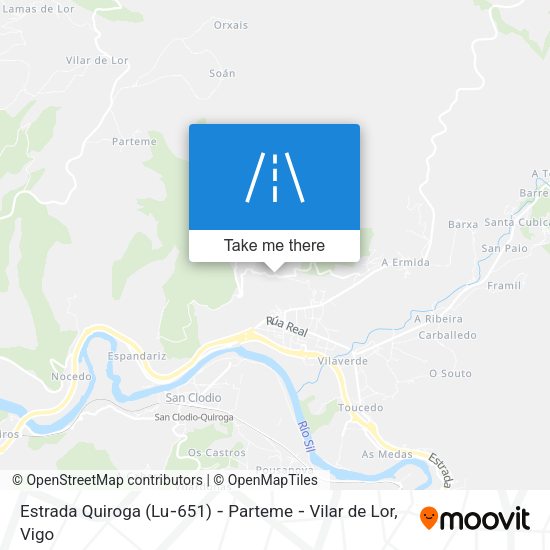 Estrada Quiroga (Lu‐651) ‐ Parteme ‐ Vilar de Lor map