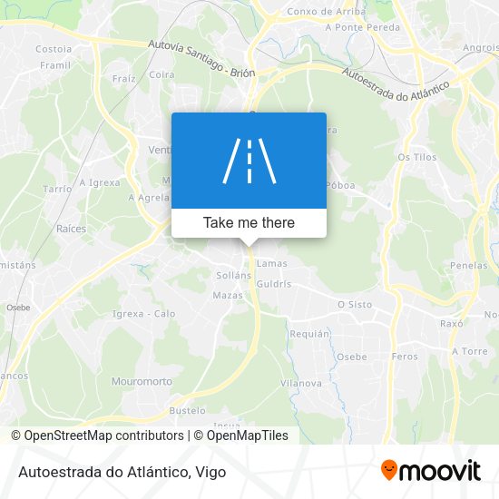 Autoestrada do Atlántico map