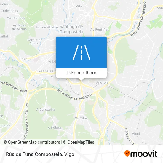 Rúa da Tuna Compostela map