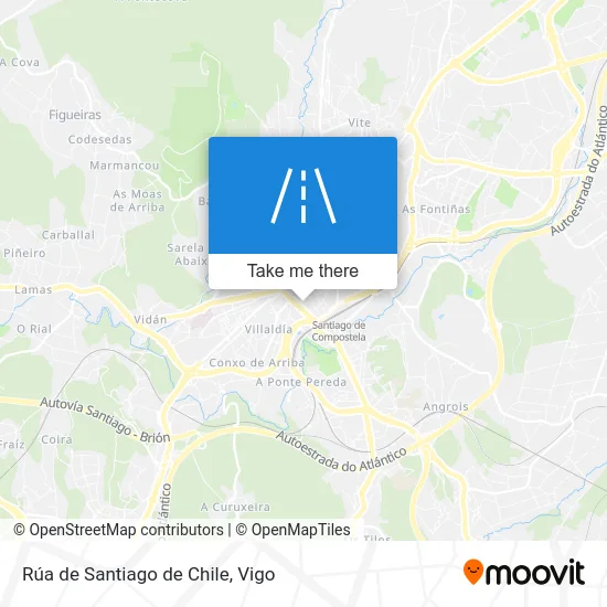 Rúa de Santiago de Chile map