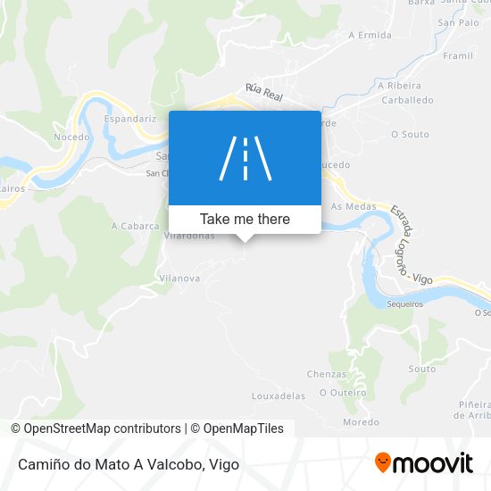 Camiño do Mato A Valcobo map