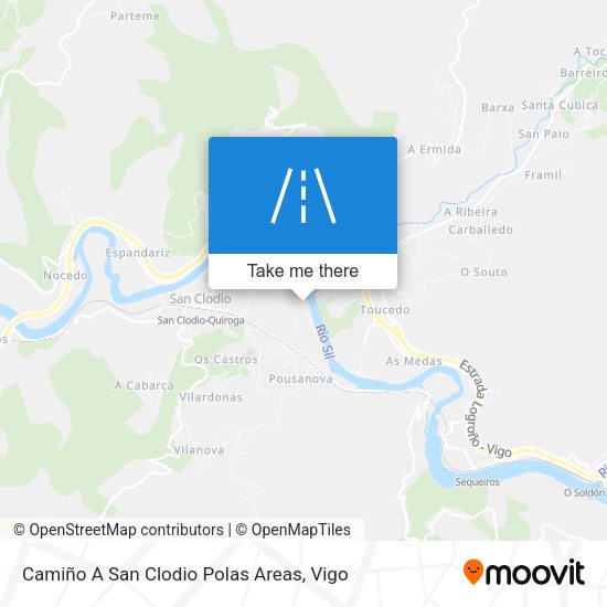 Camiño A San Clodio Polas Areas map