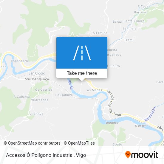 Accesos Ó Polígono Industrial map