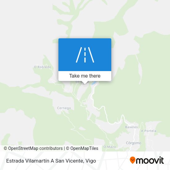 Estrada Vilamartín A San Vicente map