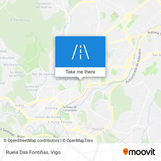 Ruela Das Fontiñas map