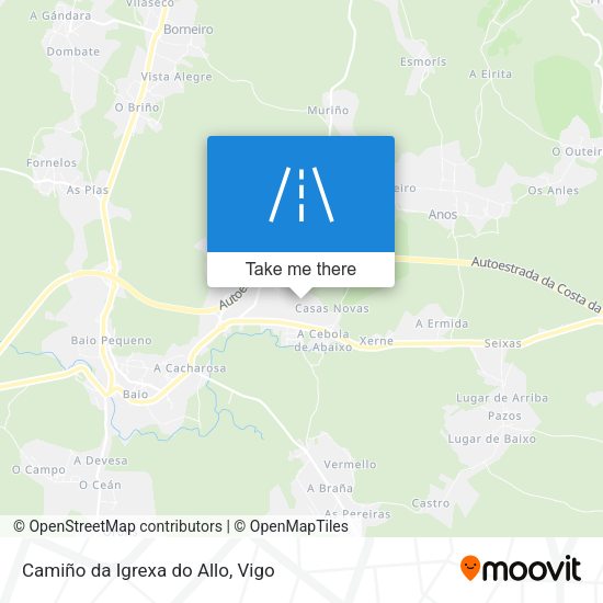 Camiño da Igrexa do Allo map