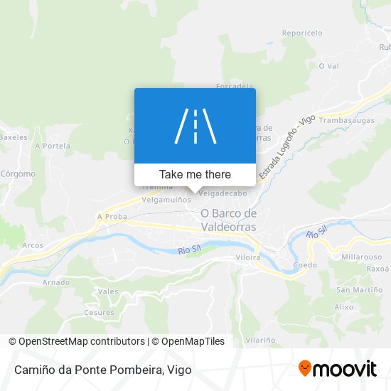 Camiño da Ponte Pombeira map