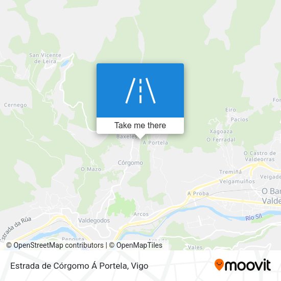Estrada de Córgomo Á Portela map
