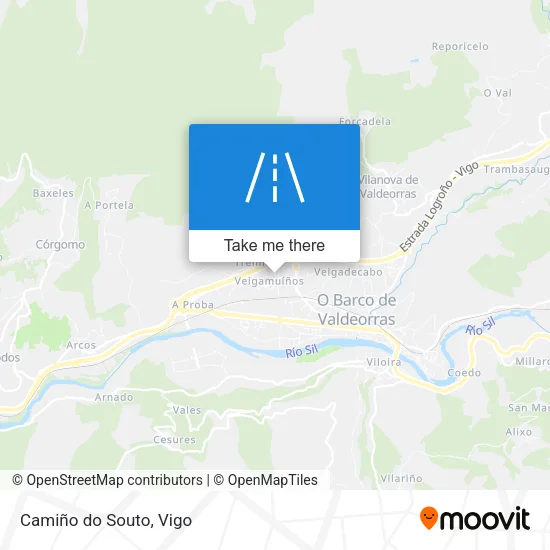 Camiño do Souto map