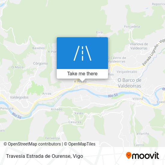 Travesía Estrada de Ourense map