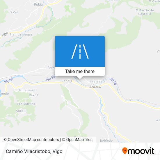 Camiño Vilacristobo map
