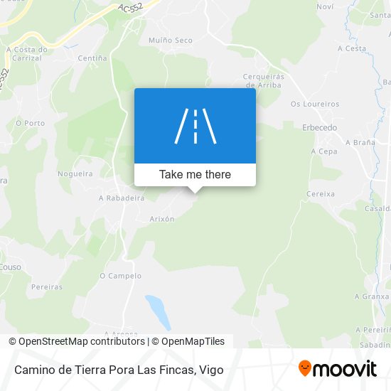 Camino de Tierra Pora Las Fincas map