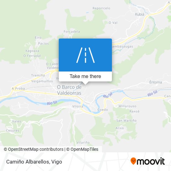 Camiño Albarellos map