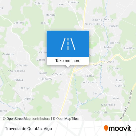 Travesía de Quintás map
