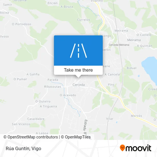 Rúa Guntín map