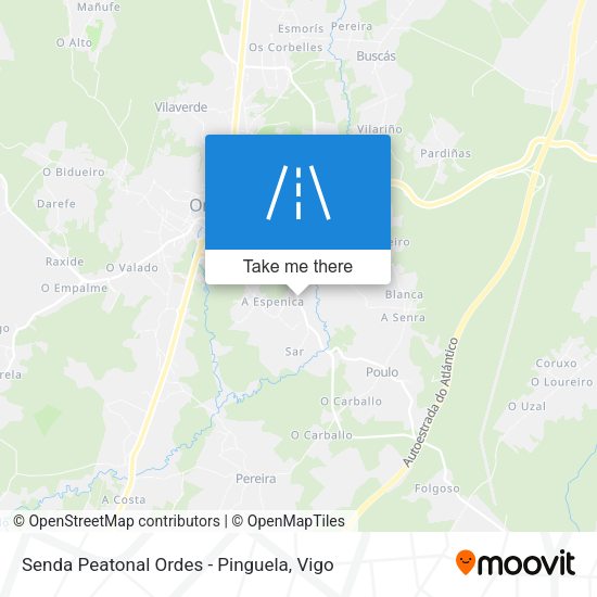 Senda Peatonal Ordes - Pinguela map