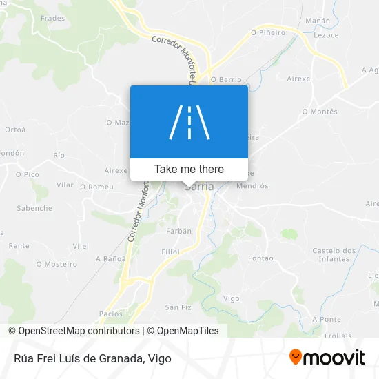 Rúa Frei Luís de Granada map
