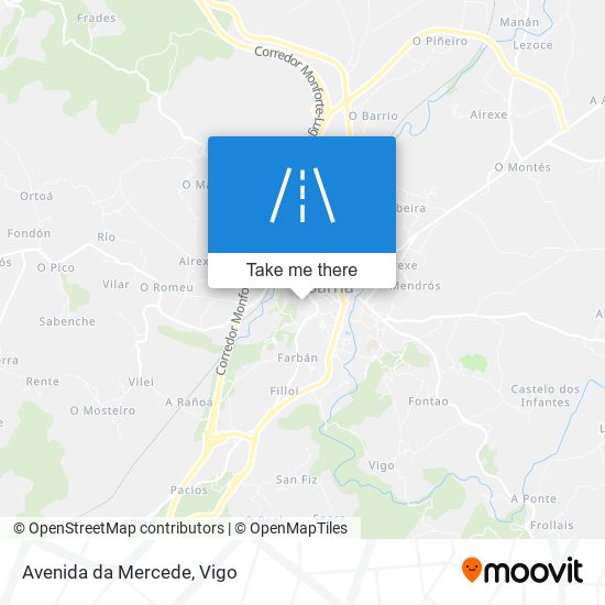 mapa Avenida da Mercede