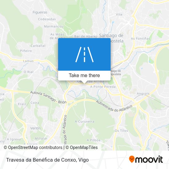 Travesa da Benéfica de Conxo map