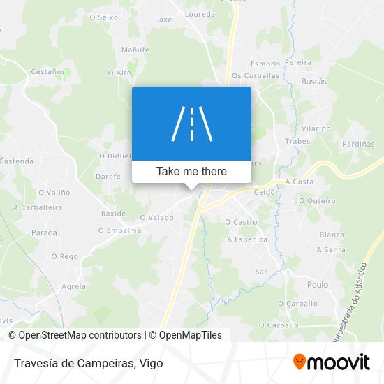 Travesía de Campeiras map
