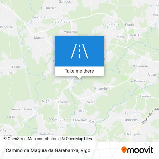 Camiño da Maquía da Garabanxa map