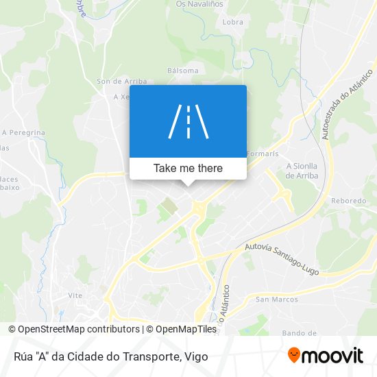 Rúa "A" da Cidade do Transporte map