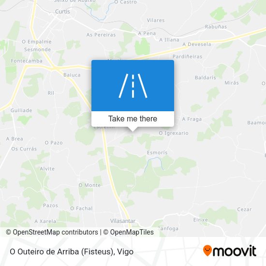O Outeiro de Arriba (Fisteus) map