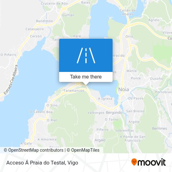 Acceso Á Praia do Testal map