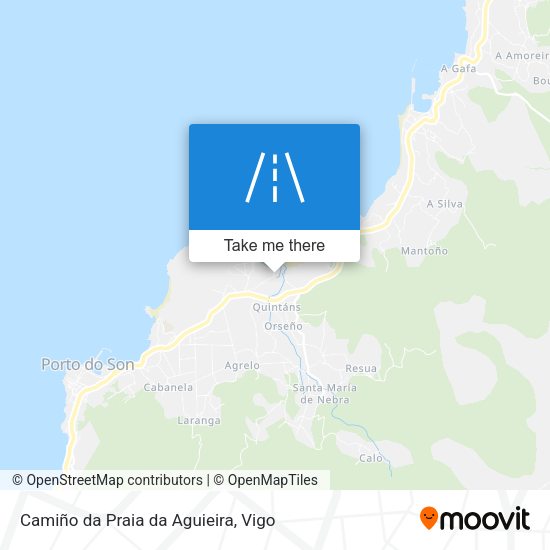 Camiño da Praia da Aguieira map