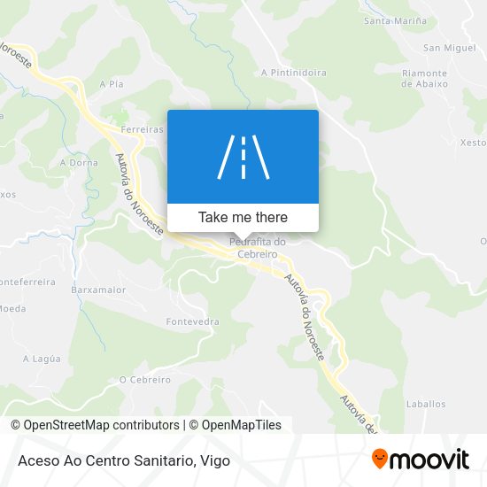 Aceso Ao Centro Sanitario map