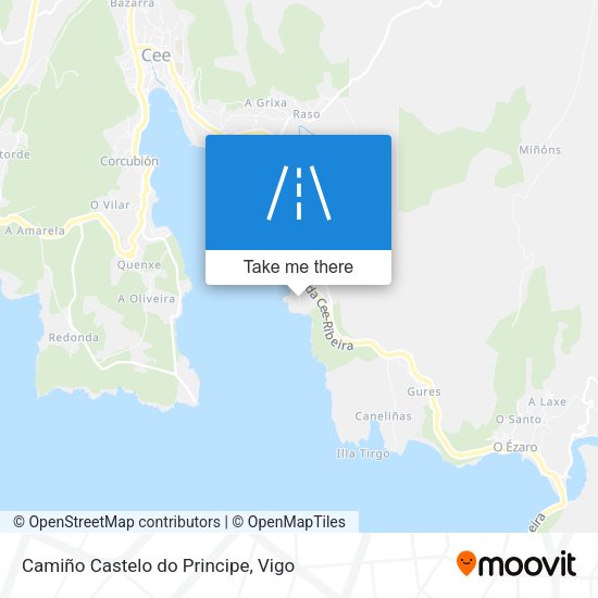 Camiño Castelo do Principe map