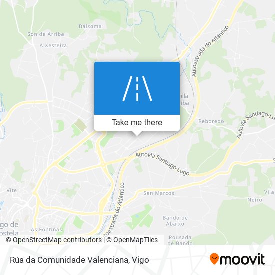 Rúa da Comunidade Valenciana map