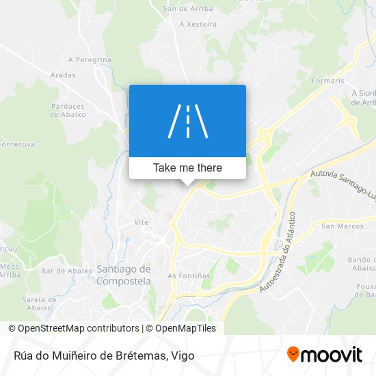 Rúa do Muiñeiro de Brétemas map