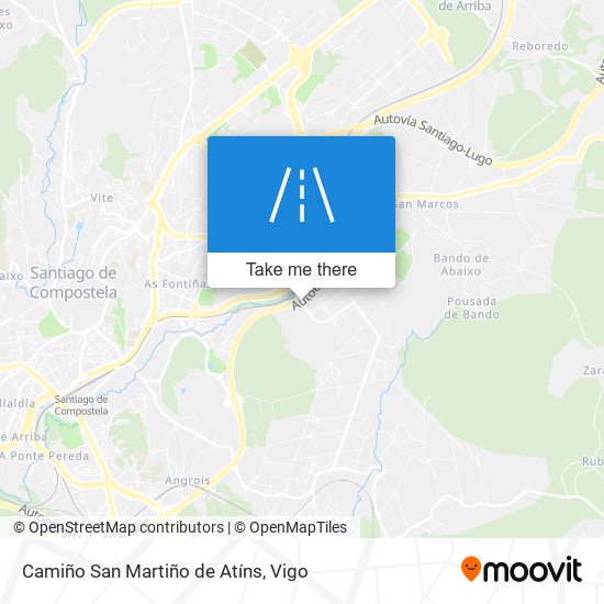 mapa Camiño San Martiño de Atíns