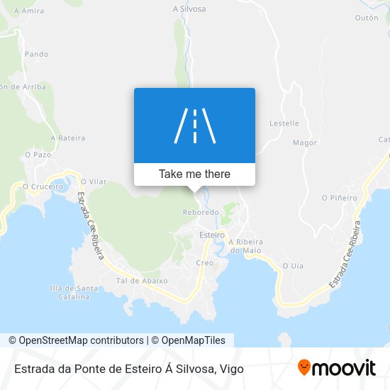 Estrada da Ponte de Esteiro Á Silvosa map