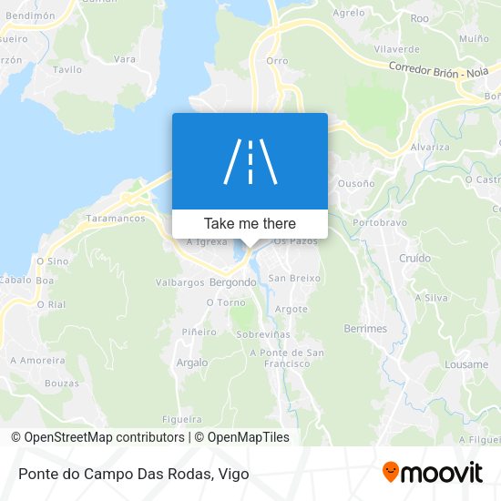Ponte do Campo Das Rodas map