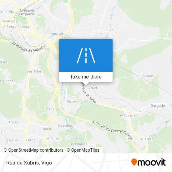 Rúa de Xubrís map